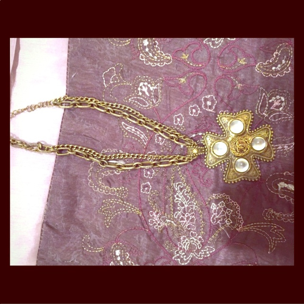 Maltese cross runway necklace